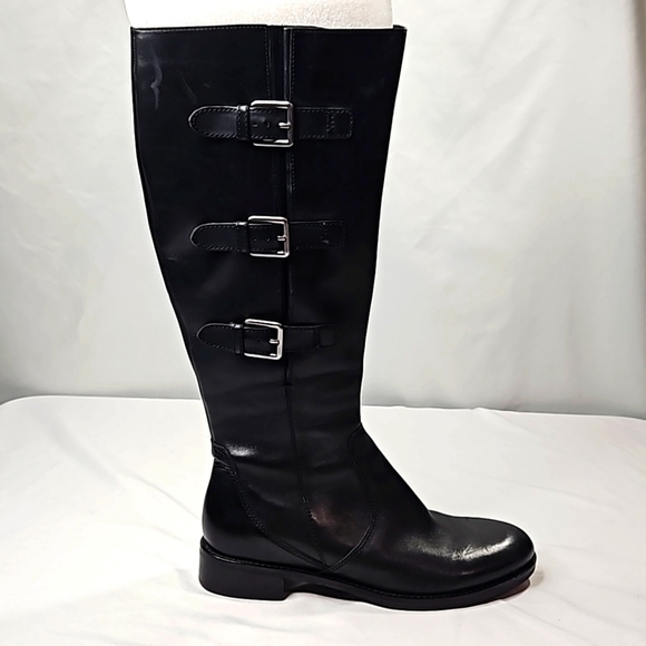 ECCO Hobart Womens Black High Riding Boots Size 9/9.5 (40) - Picture 1 of 7